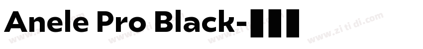 Anele Pro Black字体转换